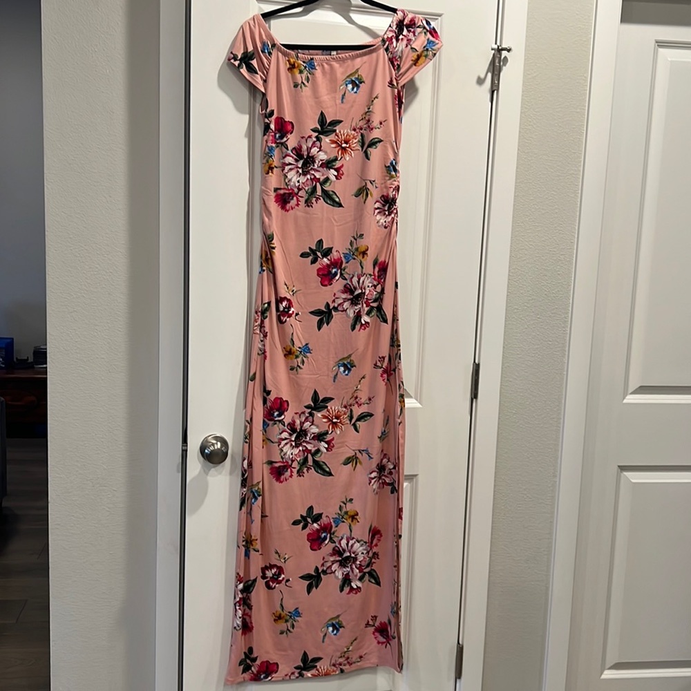 Pink maternity dress